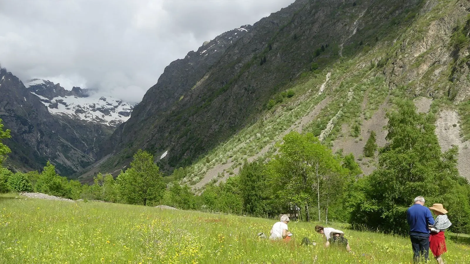 le lieu du stage, au pied du Massif des Ecrins
