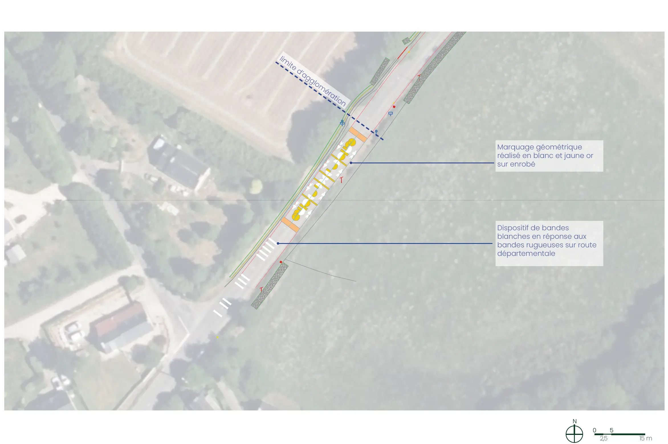 Plan des principes d'aménagement, route de Saint Thurien