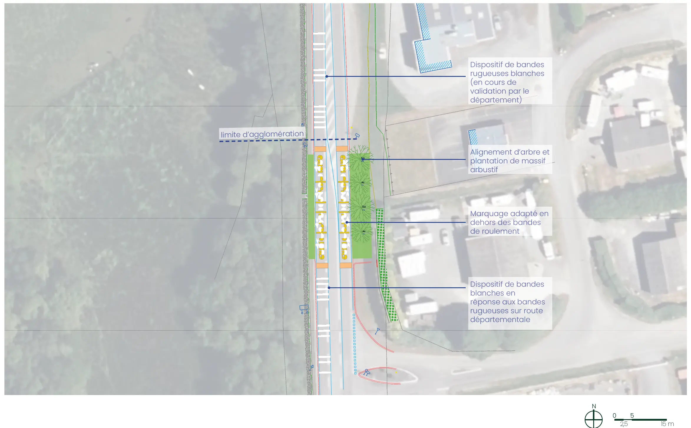 Plan des principes d'aménagement, route de Scaër
