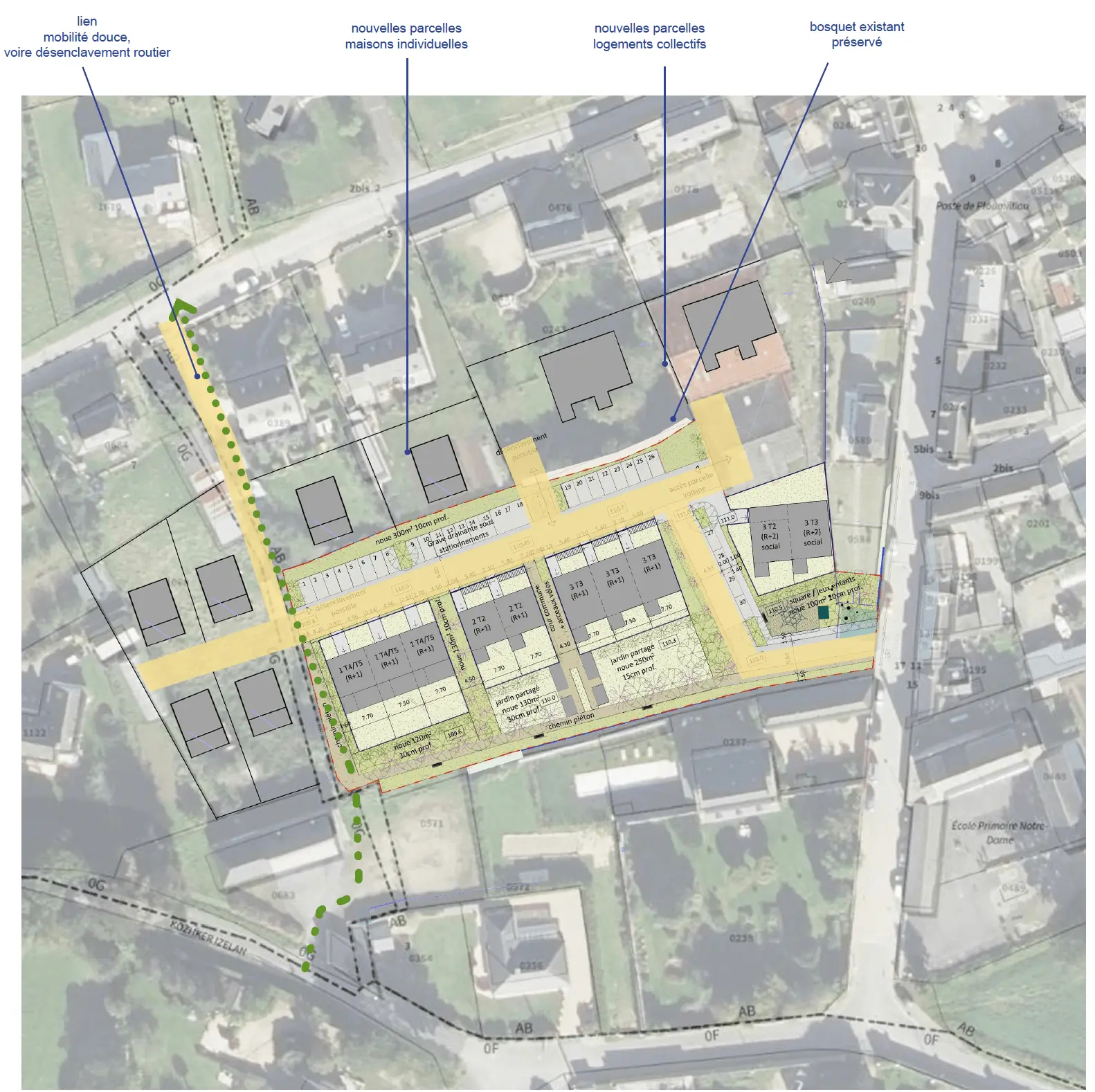 Scenario 1 - Plan masse du quartier