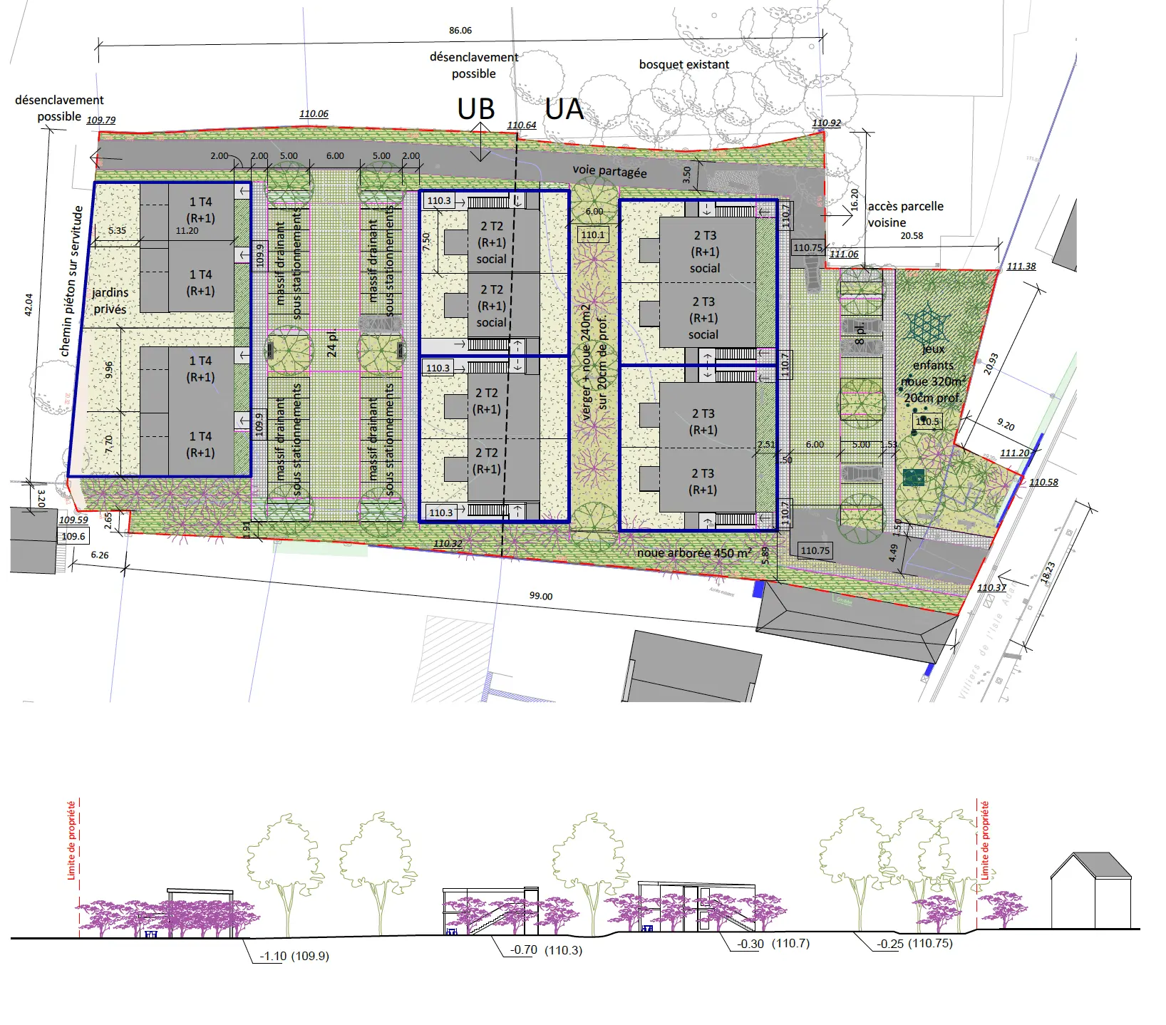 Scenario 2 - Plan d'implantation des logements